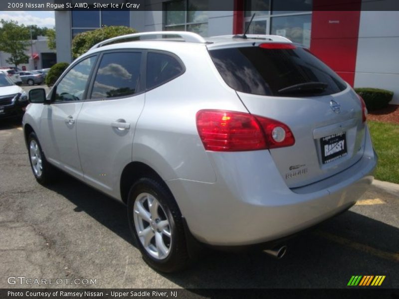 Silver Ice / Gray 2009 Nissan Rogue SL AWD