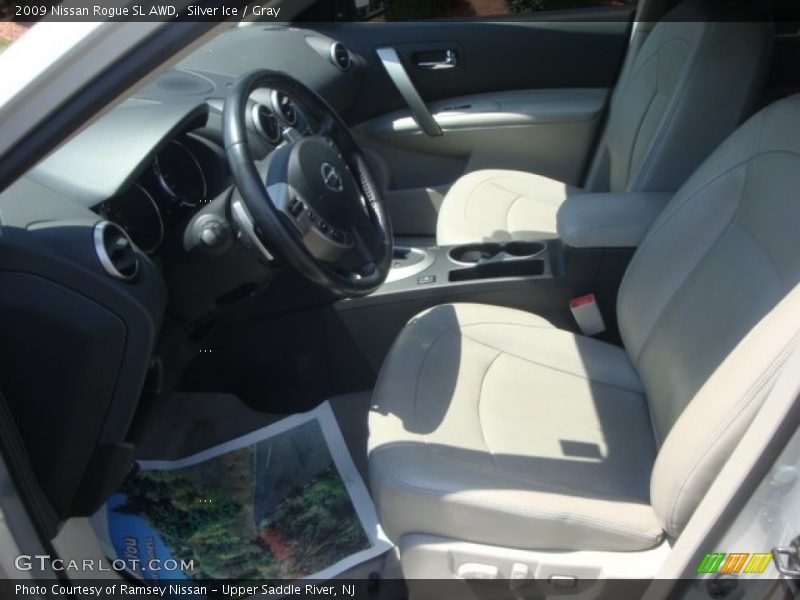 Silver Ice / Gray 2009 Nissan Rogue SL AWD