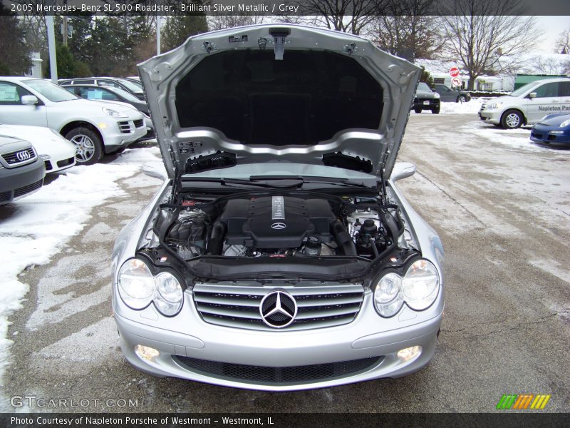 Brilliant Silver Metallic / Grey 2005 Mercedes-Benz SL 500 Roadster