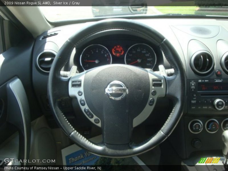 Silver Ice / Gray 2009 Nissan Rogue SL AWD