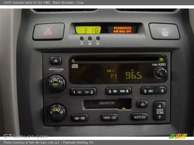 Black Obsidian / Gray 2005 Hyundai Santa Fe GLS 4WD