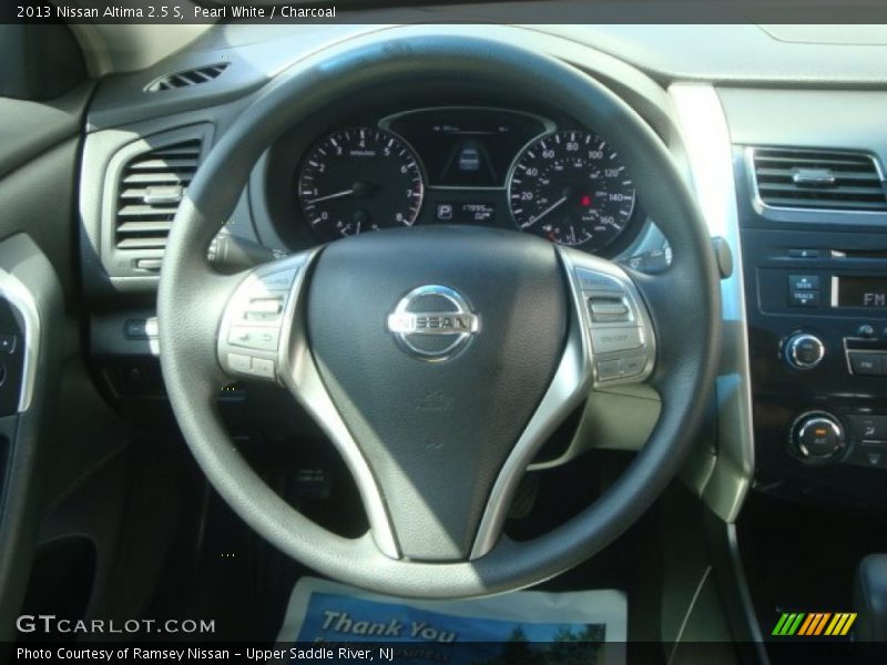 Pearl White / Charcoal 2013 Nissan Altima 2.5 S