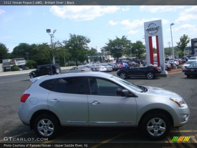 Brilliant Silver / Black 2012 Nissan Rogue S AWD