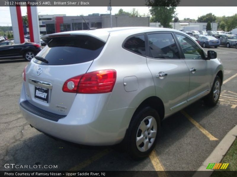 Brilliant Silver / Black 2012 Nissan Rogue S AWD