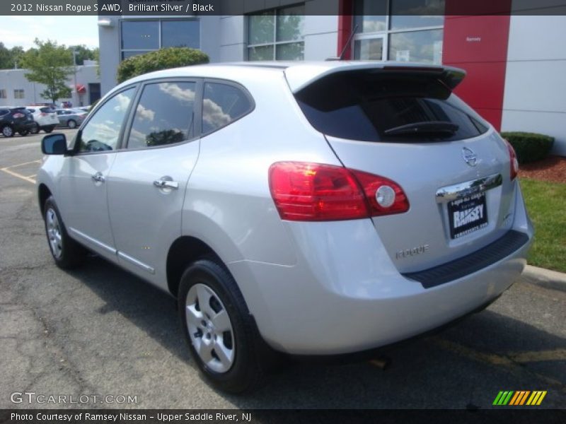 Brilliant Silver / Black 2012 Nissan Rogue S AWD