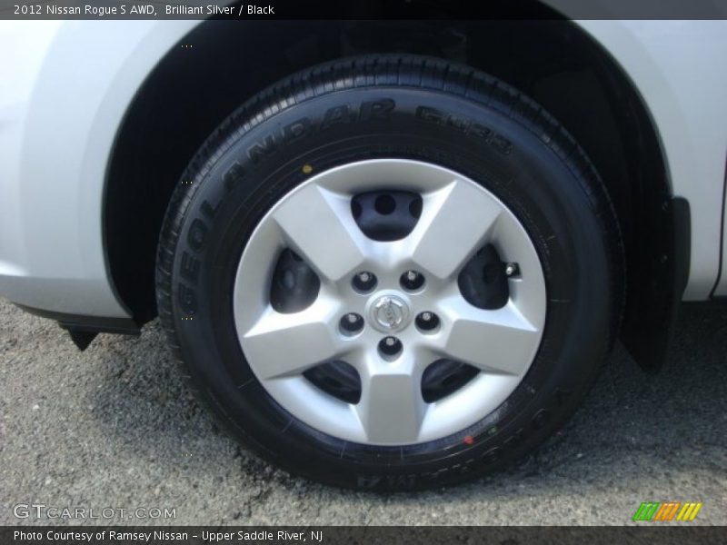 Brilliant Silver / Black 2012 Nissan Rogue S AWD