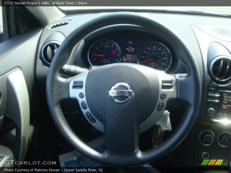 Brilliant Silver / Black 2012 Nissan Rogue S AWD