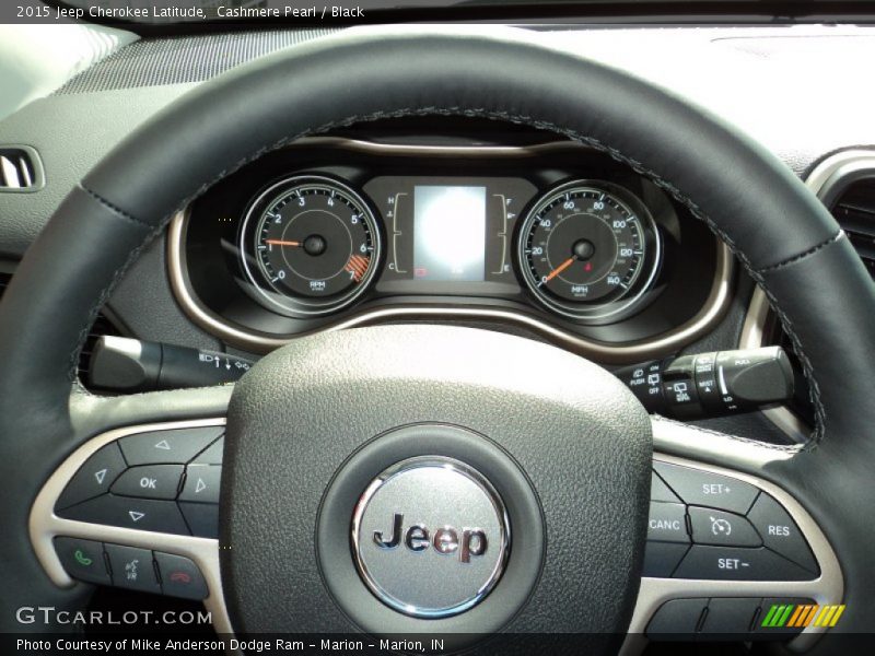 Cashmere Pearl / Black 2015 Jeep Cherokee Latitude