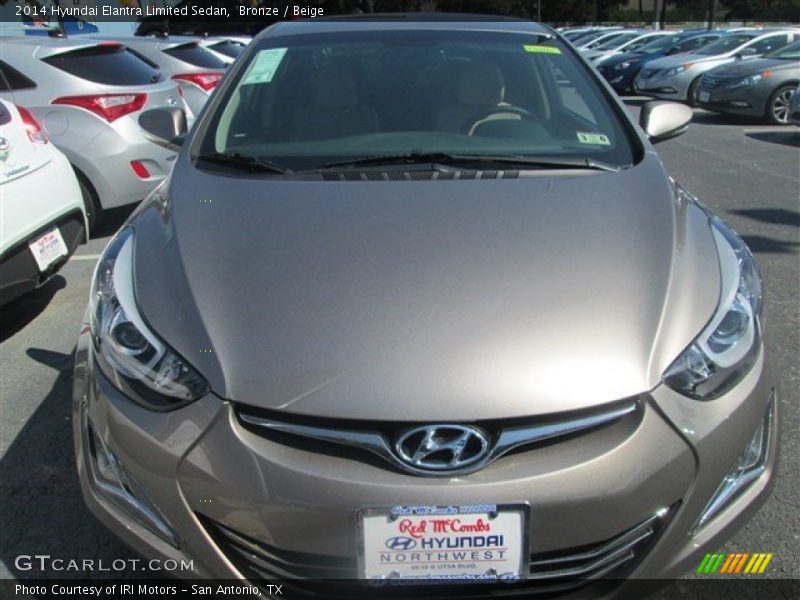 Bronze / Beige 2014 Hyundai Elantra Limited Sedan