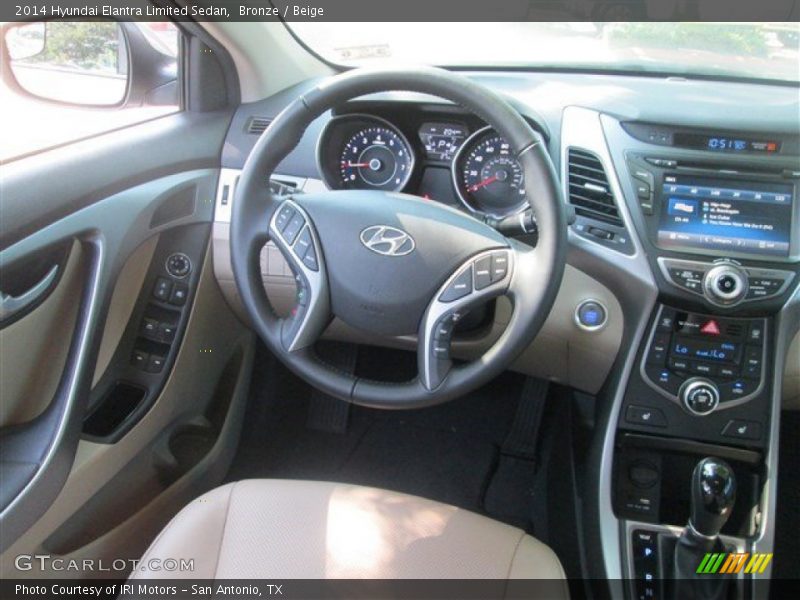Bronze / Beige 2014 Hyundai Elantra Limited Sedan