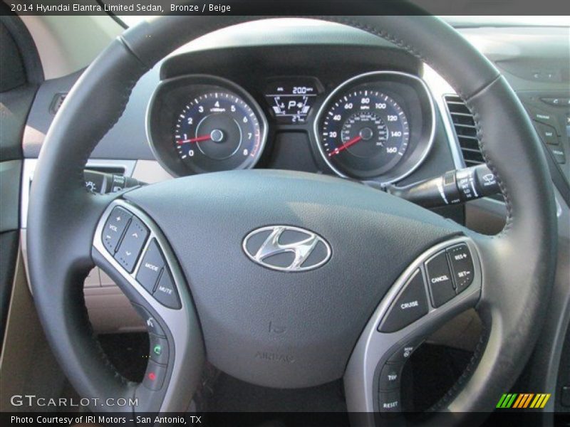 Bronze / Beige 2014 Hyundai Elantra Limited Sedan