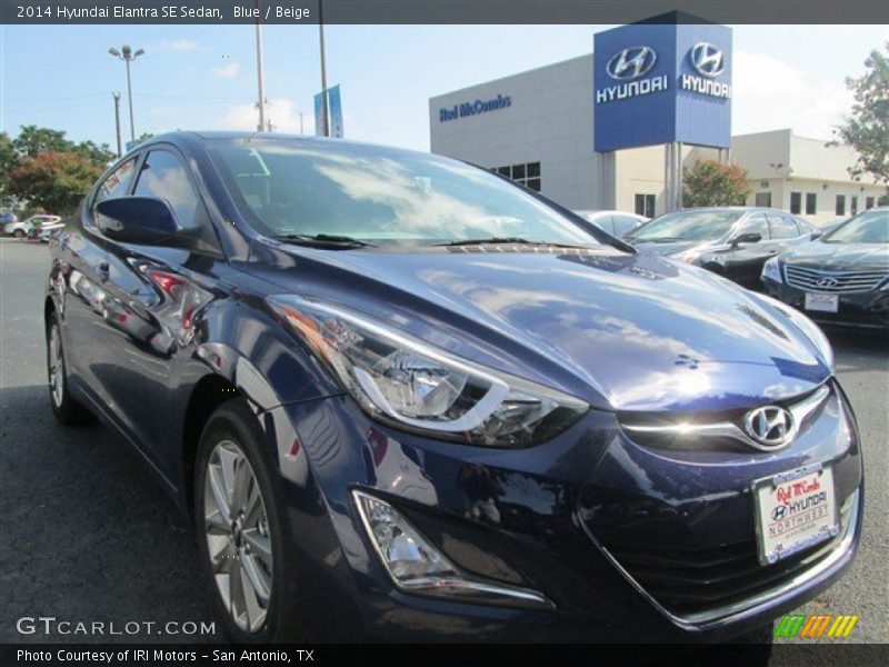 Blue / Beige 2014 Hyundai Elantra SE Sedan