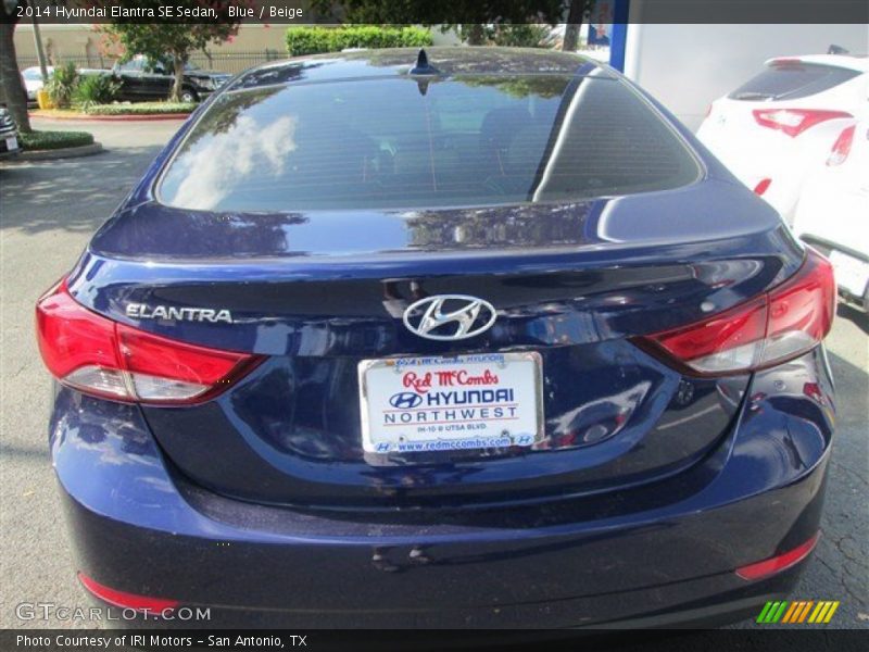 Blue / Beige 2014 Hyundai Elantra SE Sedan