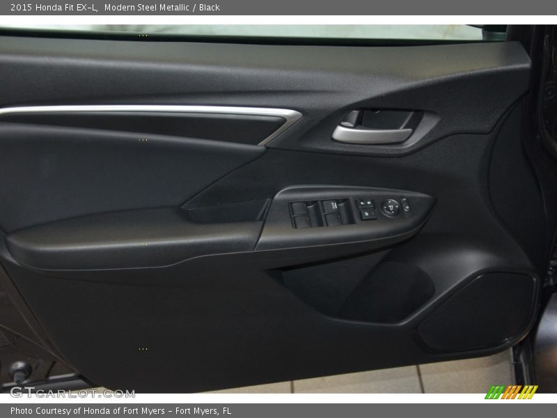 Modern Steel Metallic / Black 2015 Honda Fit EX-L