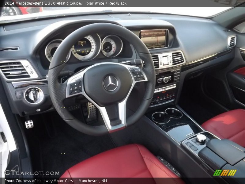 Polar White / Red/Black 2014 Mercedes-Benz E 350 4Matic Coupe