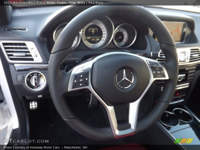 Polar White / Red/Black 2014 Mercedes-Benz E 350 4Matic Coupe