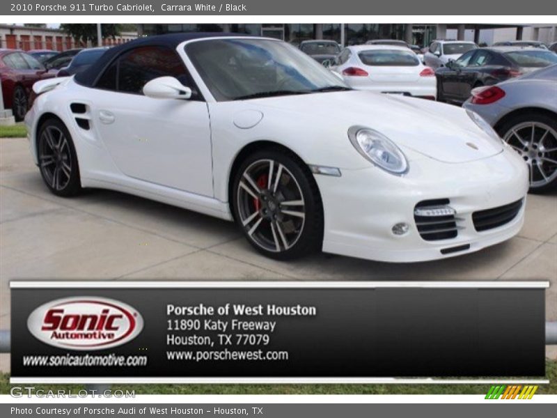 Carrara White / Black 2010 Porsche 911 Turbo Cabriolet