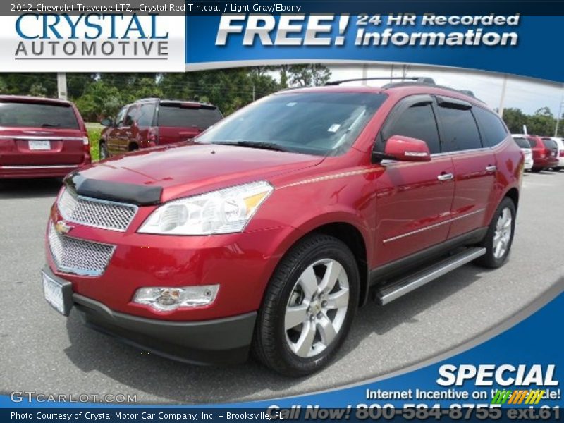 Crystal Red Tintcoat / Light Gray/Ebony 2012 Chevrolet Traverse LTZ