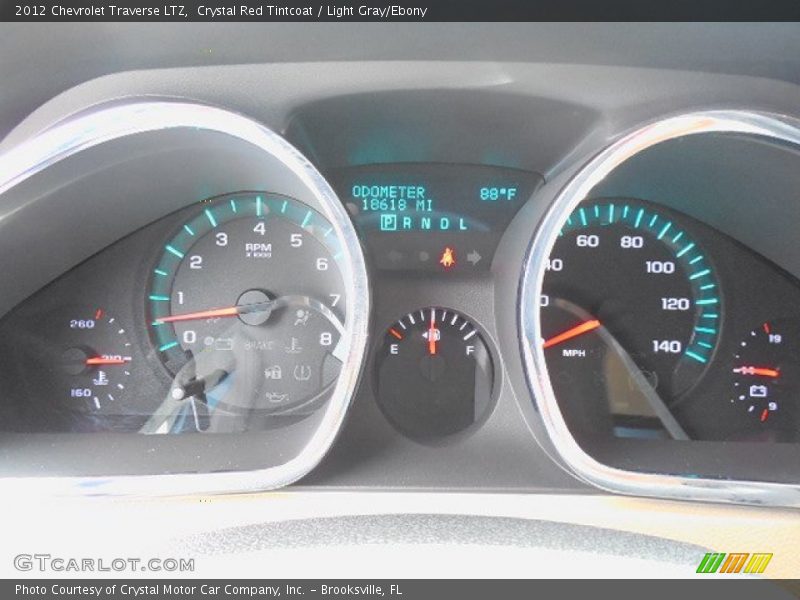 Crystal Red Tintcoat / Light Gray/Ebony 2012 Chevrolet Traverse LTZ
