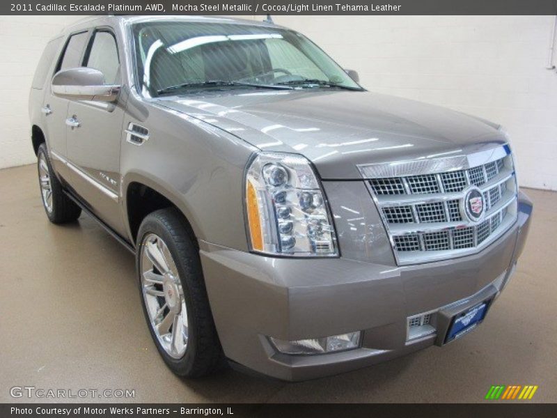 Mocha Steel Metallic / Cocoa/Light Linen Tehama Leather 2011 Cadillac Escalade Platinum AWD