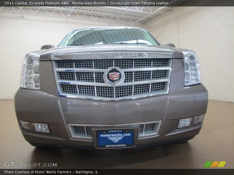 Mocha Steel Metallic / Cocoa/Light Linen Tehama Leather 2011 Cadillac Escalade Platinum AWD