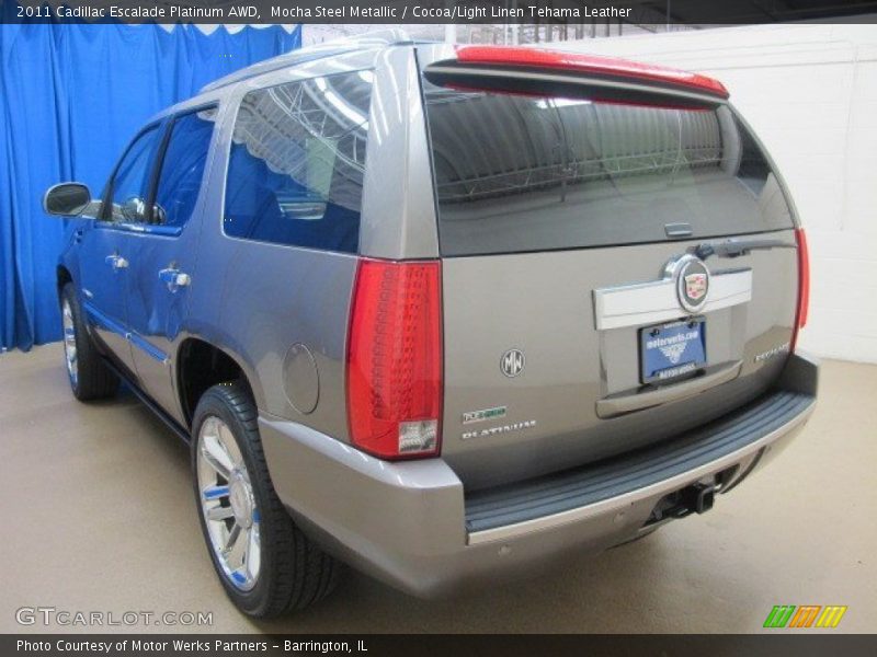 Mocha Steel Metallic / Cocoa/Light Linen Tehama Leather 2011 Cadillac Escalade Platinum AWD