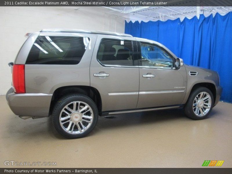 Mocha Steel Metallic / Cocoa/Light Linen Tehama Leather 2011 Cadillac Escalade Platinum AWD