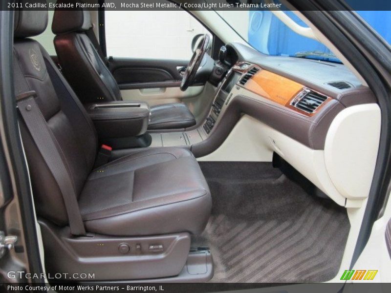 Mocha Steel Metallic / Cocoa/Light Linen Tehama Leather 2011 Cadillac Escalade Platinum AWD