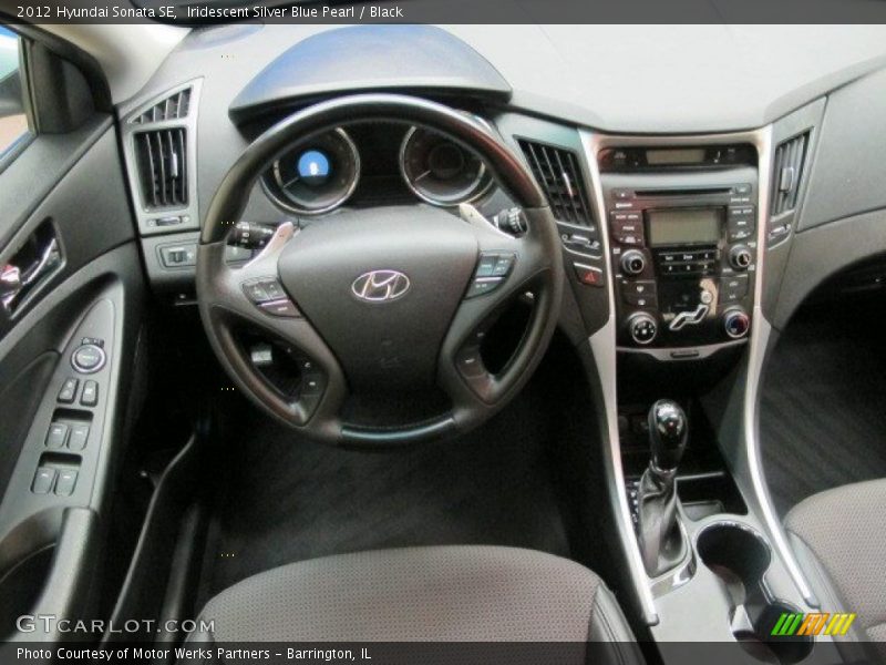 Iridescent Silver Blue Pearl / Black 2012 Hyundai Sonata SE