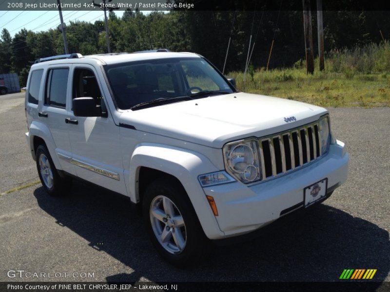 Stone White / Pastel Pebble Beige 2008 Jeep Liberty Limited 4x4