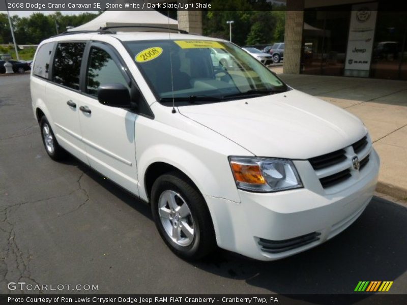 Stone White / Dark Slate/Light Shale 2008 Dodge Grand Caravan SE