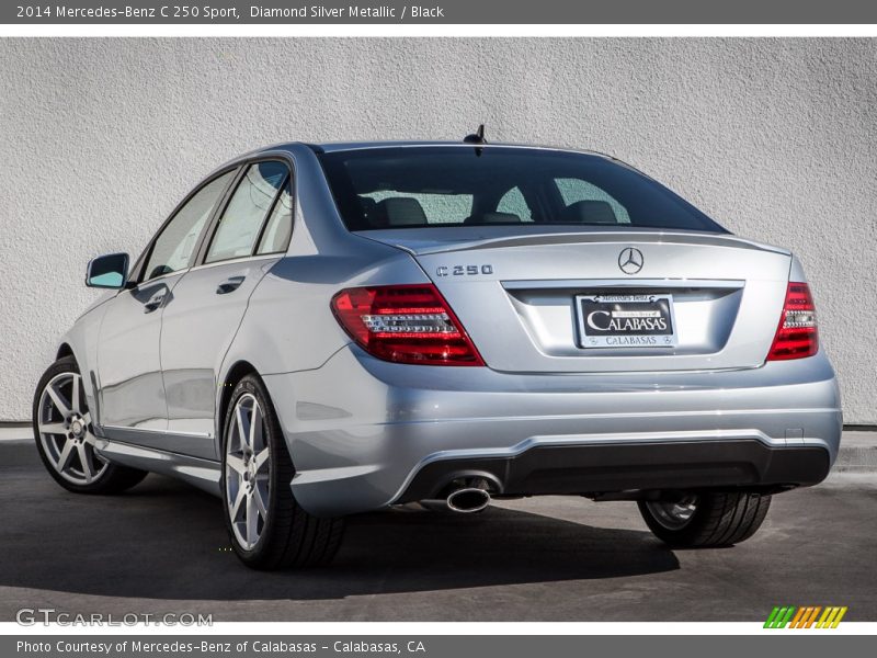 Diamond Silver Metallic / Black 2014 Mercedes-Benz C 250 Sport