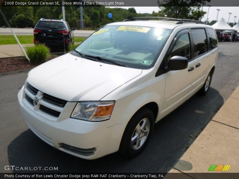 Stone White / Dark Slate/Light Shale 2008 Dodge Grand Caravan SE