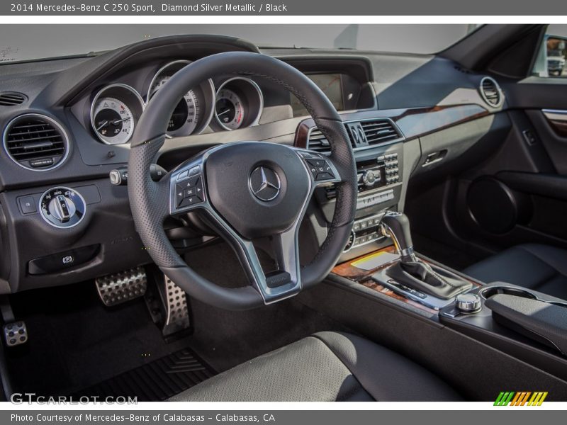 Diamond Silver Metallic / Black 2014 Mercedes-Benz C 250 Sport