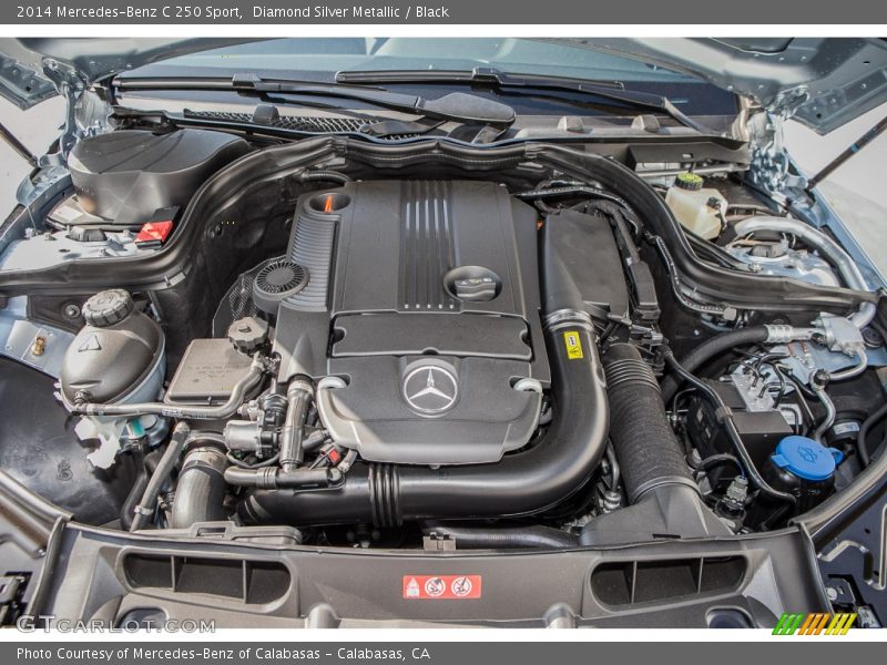 Diamond Silver Metallic / Black 2014 Mercedes-Benz C 250 Sport