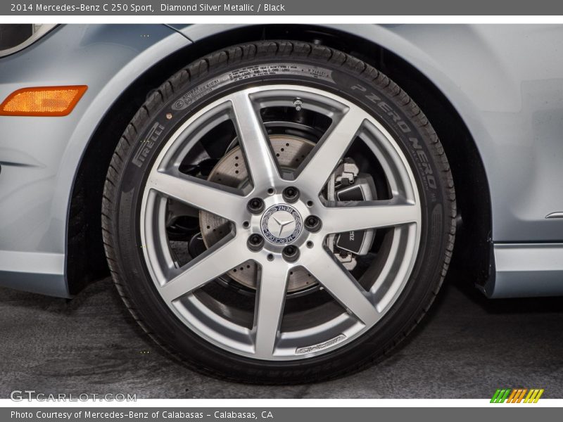 Diamond Silver Metallic / Black 2014 Mercedes-Benz C 250 Sport