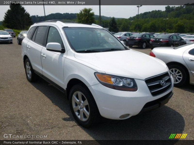 Arctic White / Beige 2007 Hyundai Santa Fe Limited 4WD