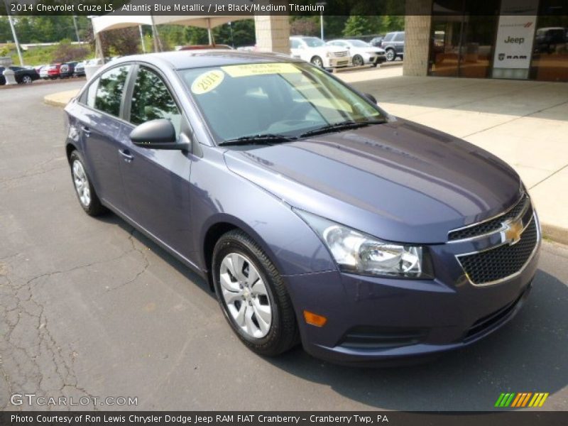 Atlantis Blue Metallic / Jet Black/Medium Titanium 2014 Chevrolet Cruze LS