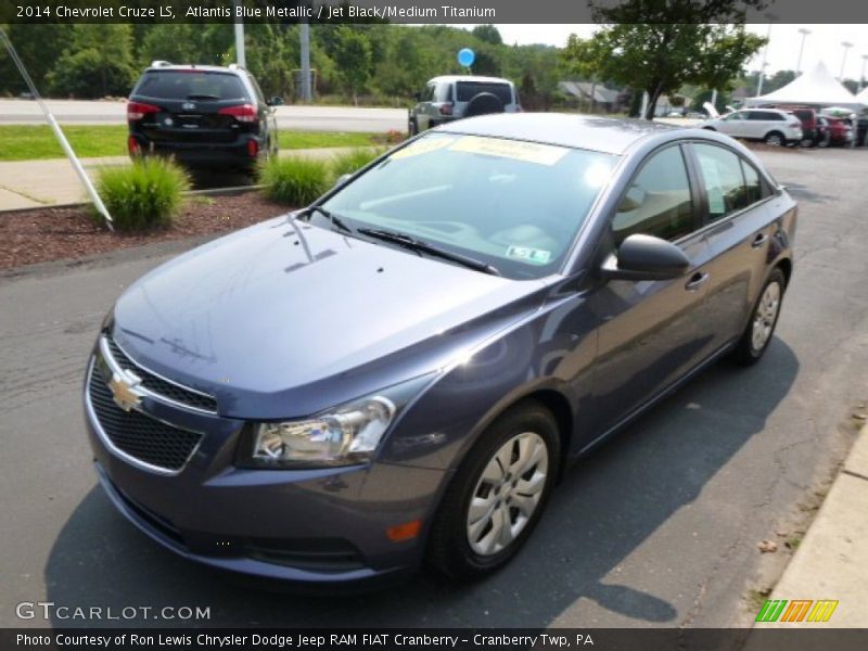 Atlantis Blue Metallic / Jet Black/Medium Titanium 2014 Chevrolet Cruze LS