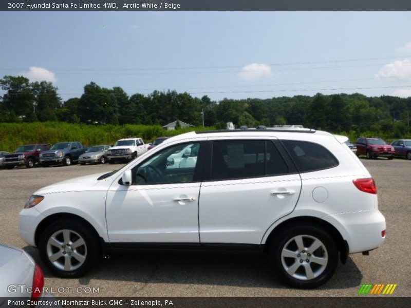 Arctic White / Beige 2007 Hyundai Santa Fe Limited 4WD
