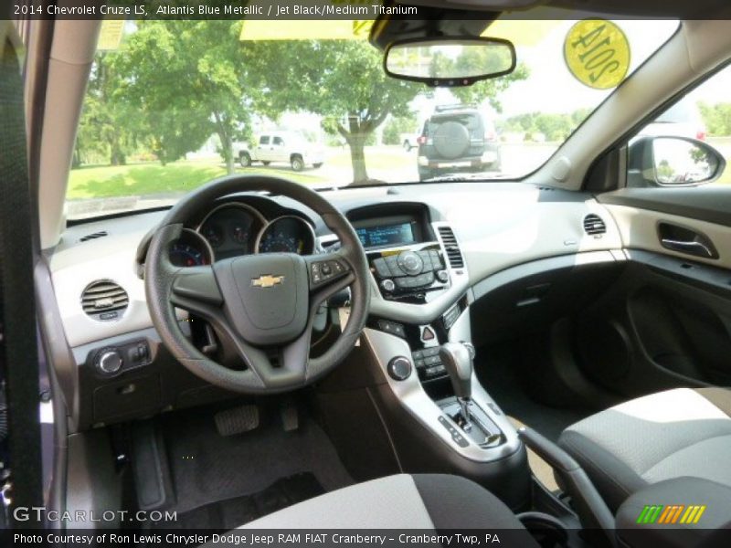 Atlantis Blue Metallic / Jet Black/Medium Titanium 2014 Chevrolet Cruze LS