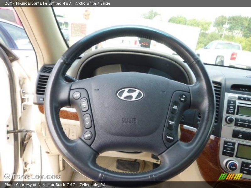 Arctic White / Beige 2007 Hyundai Santa Fe Limited 4WD