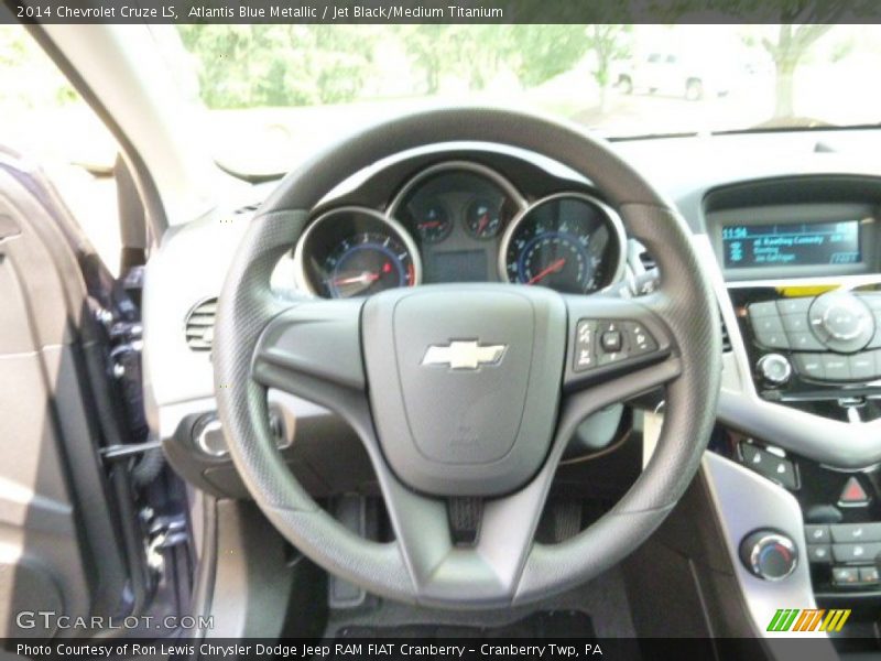 Atlantis Blue Metallic / Jet Black/Medium Titanium 2014 Chevrolet Cruze LS