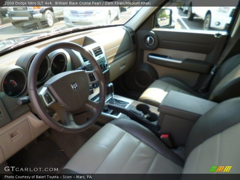 Brilliant Black Crystal Pearl / Dark Khaki/Medium Khaki 2009 Dodge Nitro SLT 4x4