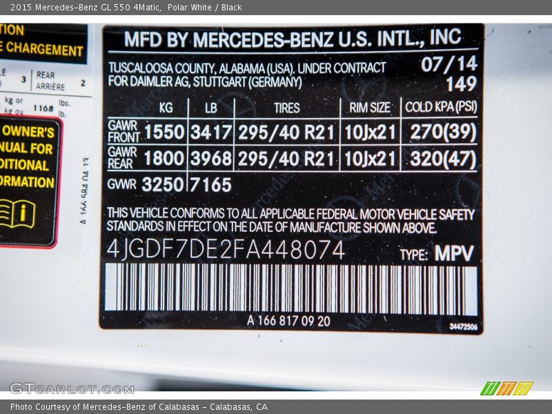 149 - 2015 Mercedes-Benz GL 550 4Matic