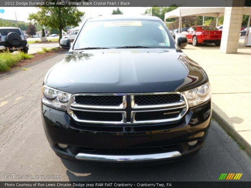 Brilliant Black Crystal Pearl / Black 2012 Dodge Durango Crew AWD
