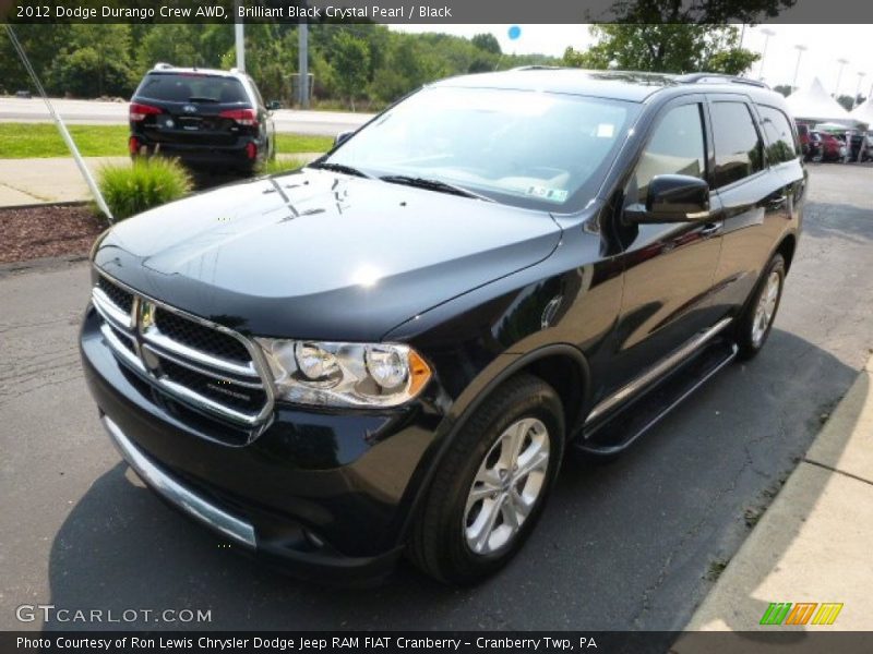 Brilliant Black Crystal Pearl / Black 2012 Dodge Durango Crew AWD