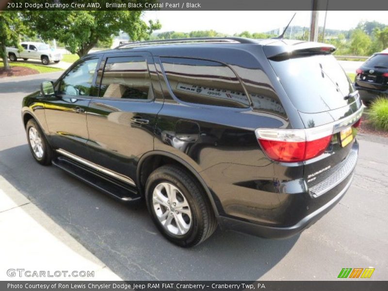 Brilliant Black Crystal Pearl / Black 2012 Dodge Durango Crew AWD