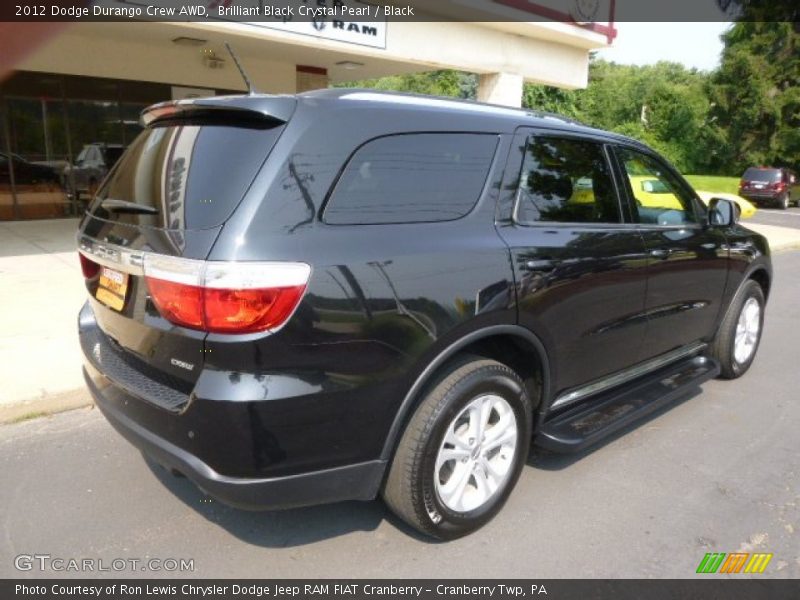 Brilliant Black Crystal Pearl / Black 2012 Dodge Durango Crew AWD