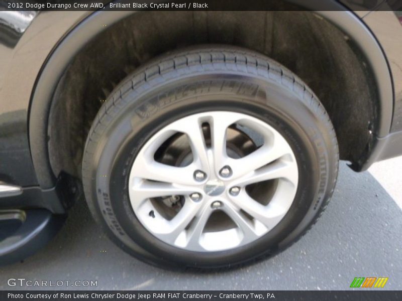 Brilliant Black Crystal Pearl / Black 2012 Dodge Durango Crew AWD